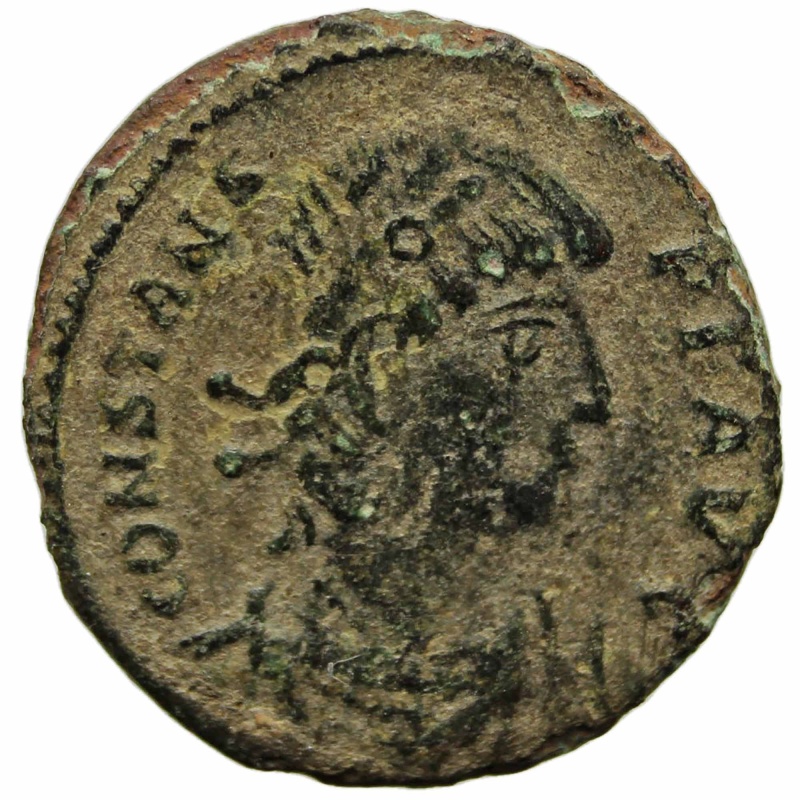 A.D. 348-350 Roman Empire Æ3 Follis Constans Coin Mint Thessalonica