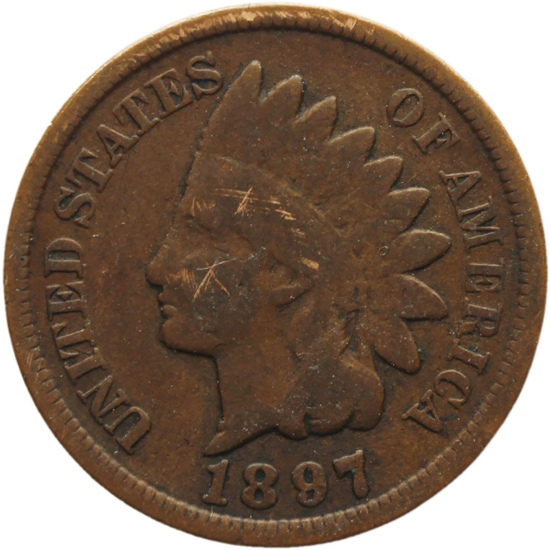 1897 One Cent United States Indian Head Coin