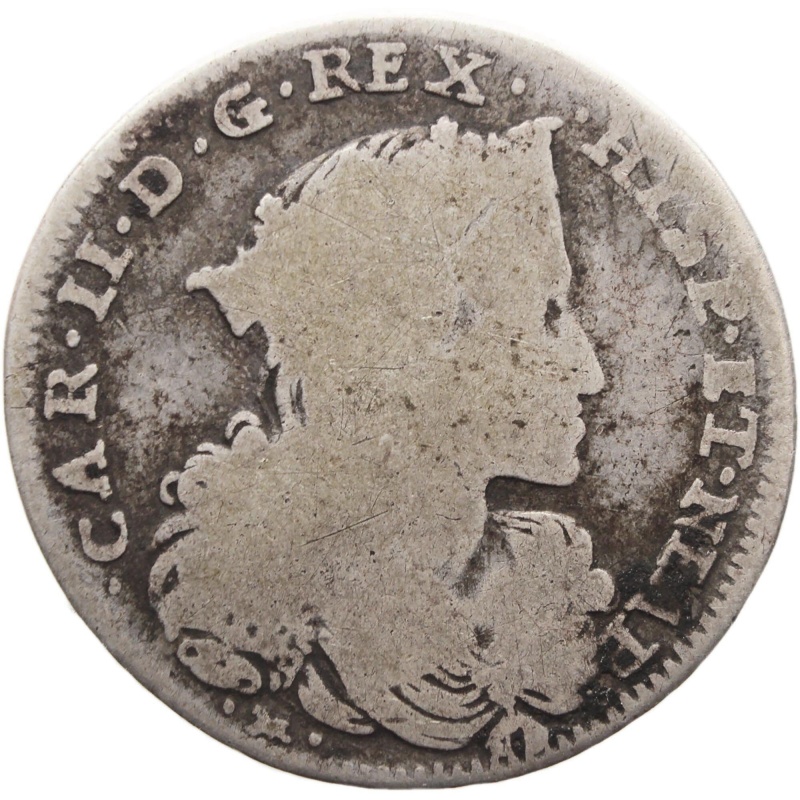 1694 One Tari Kingdom of Naples Italy States Charles II 20 Grana