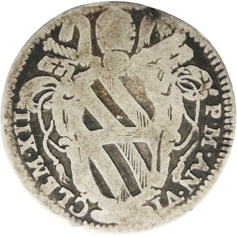 1735 1 Giulio Clement XII Papal States Italian Coin Silver