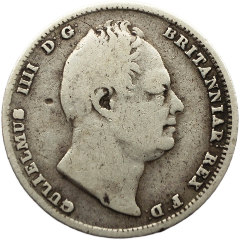 1834 Sixpence William IV Coin Great Britain