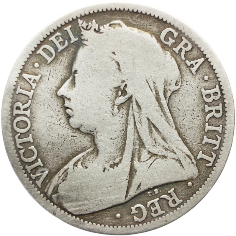 1900 Half Crown Victoria Silver Coin Great Britain