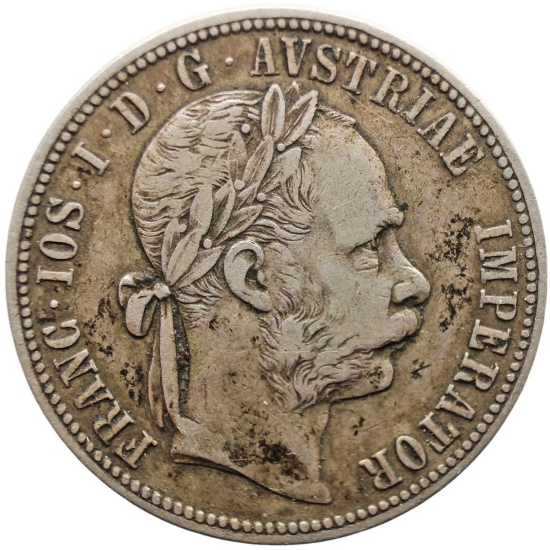 1890 1 Florin Hungary Franz Joseph I Silver Coin