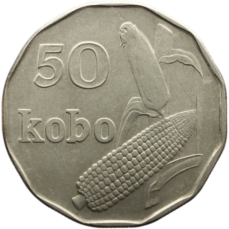1991 50 Kobo Nigeria Coin