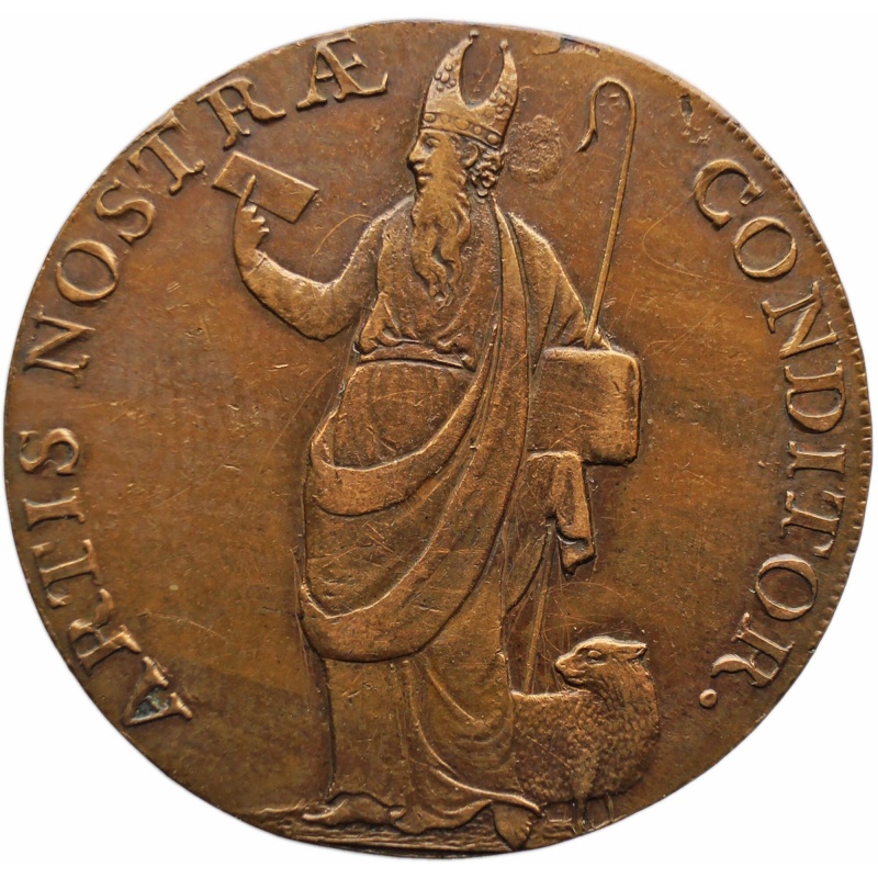 1791 Half Penny Token Yorkshire Leeds Paley’s Bishop Blaze