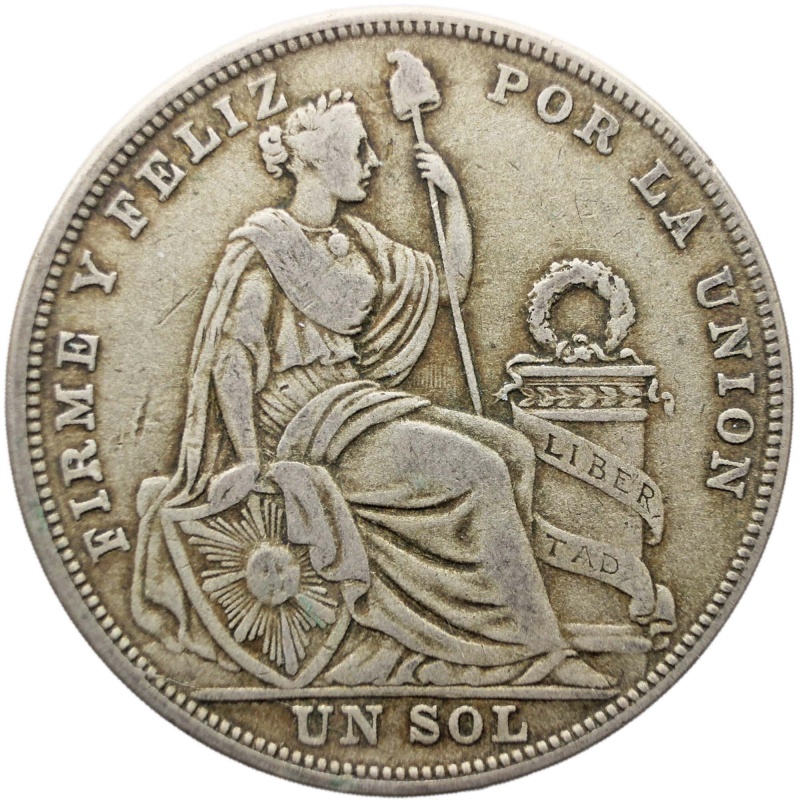 1924 One Sol Peru Coin Silver