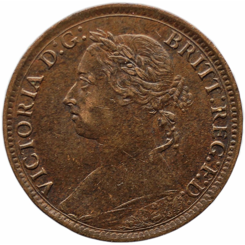 1884 Farthing Victoria Coin UK