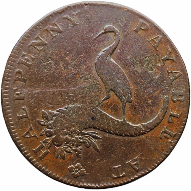 1792 Half Penny Token Birmingham Warwickshire Mining and Copper Co