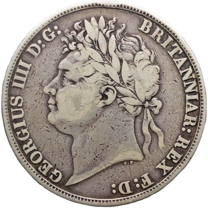 1821 Crown George IV Coin UK Silver Secundo