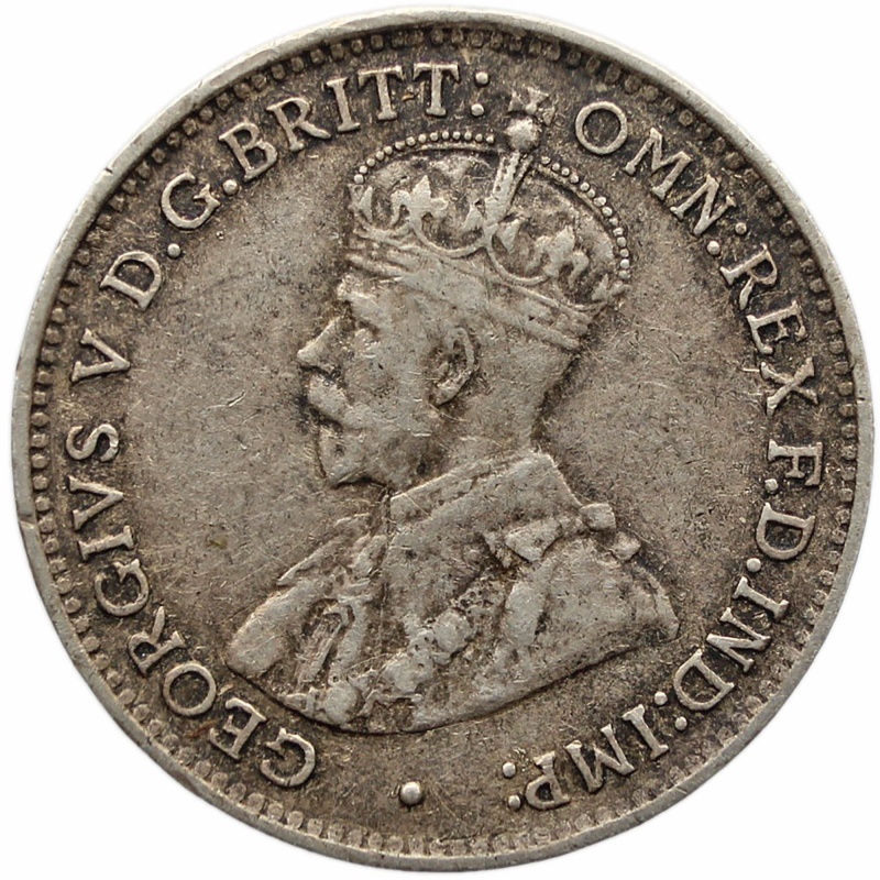 1914 3 Pence Australia Coin George V Silver London Mint