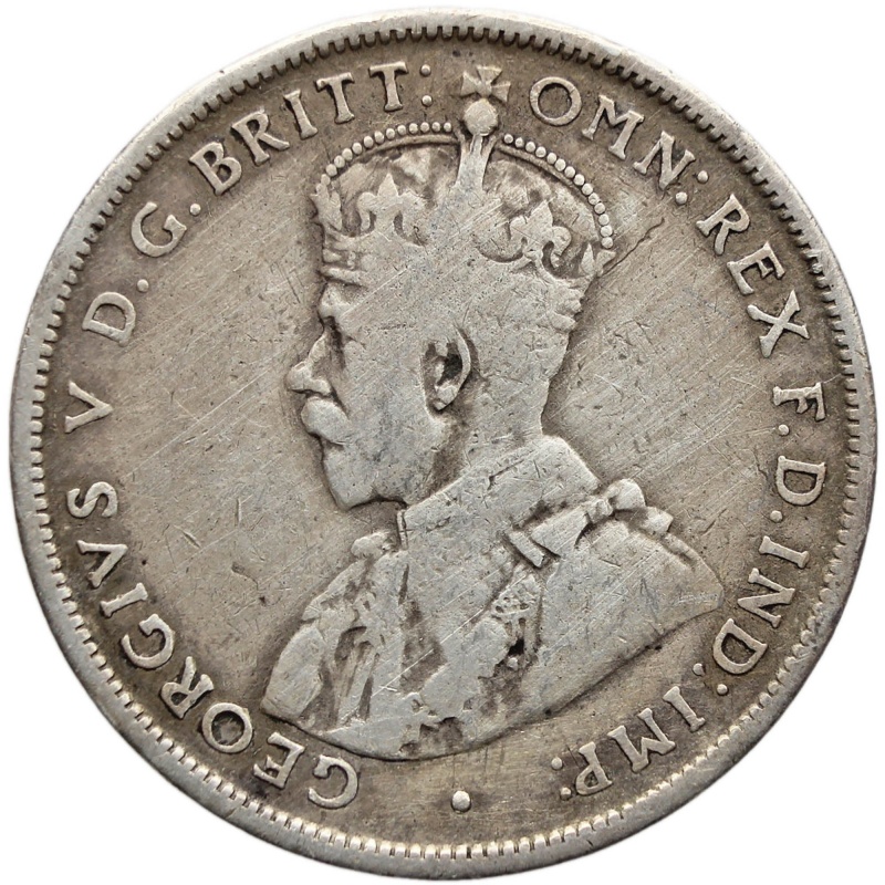 1914 Florin Australia Coin George V Silver