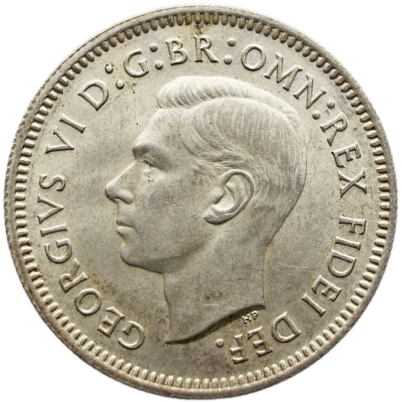 1951 6 Pence Australia Coin George VI Silver