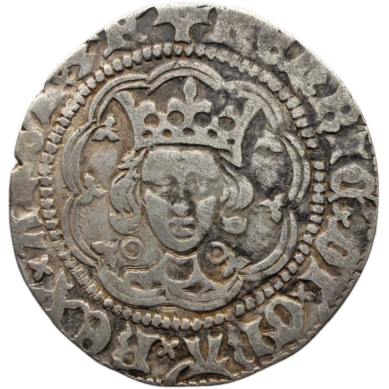 1422-1430 Henry VI Half Groat Calais Mint England Coin Annulet Issue Silver Hammered