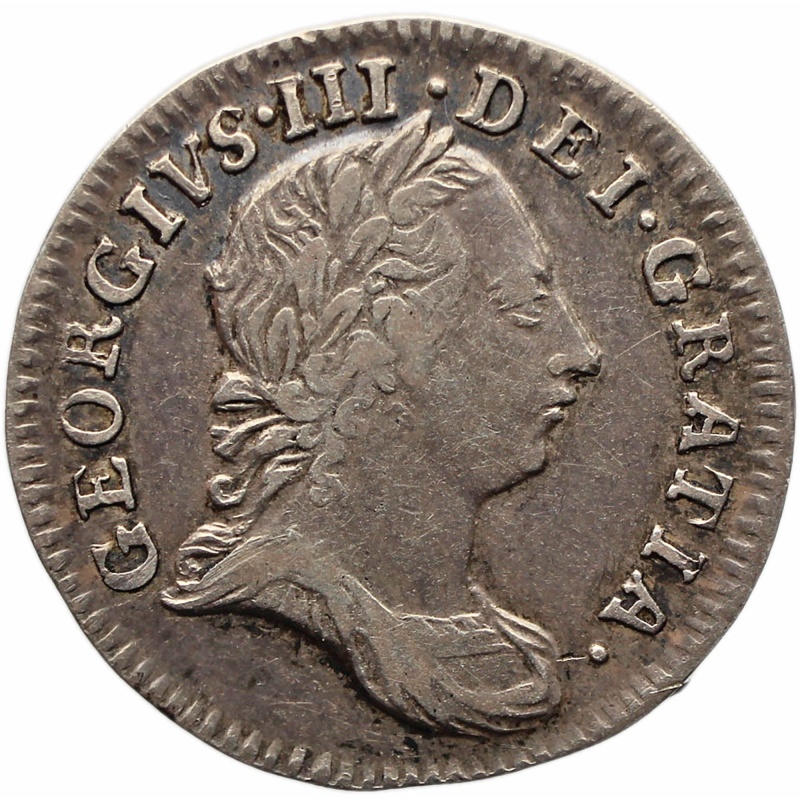 1762 3 Pence Maundy Coin George III UK Silver