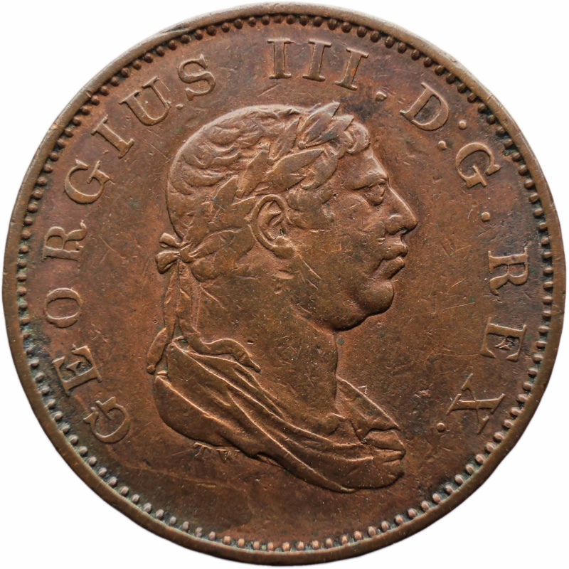 1813 Half Stiver George III Demerara and Essequibo Coin