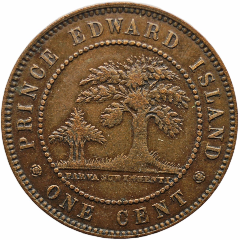 1871 One Cent Canada Coin Prince Edward Island Queen Victoria