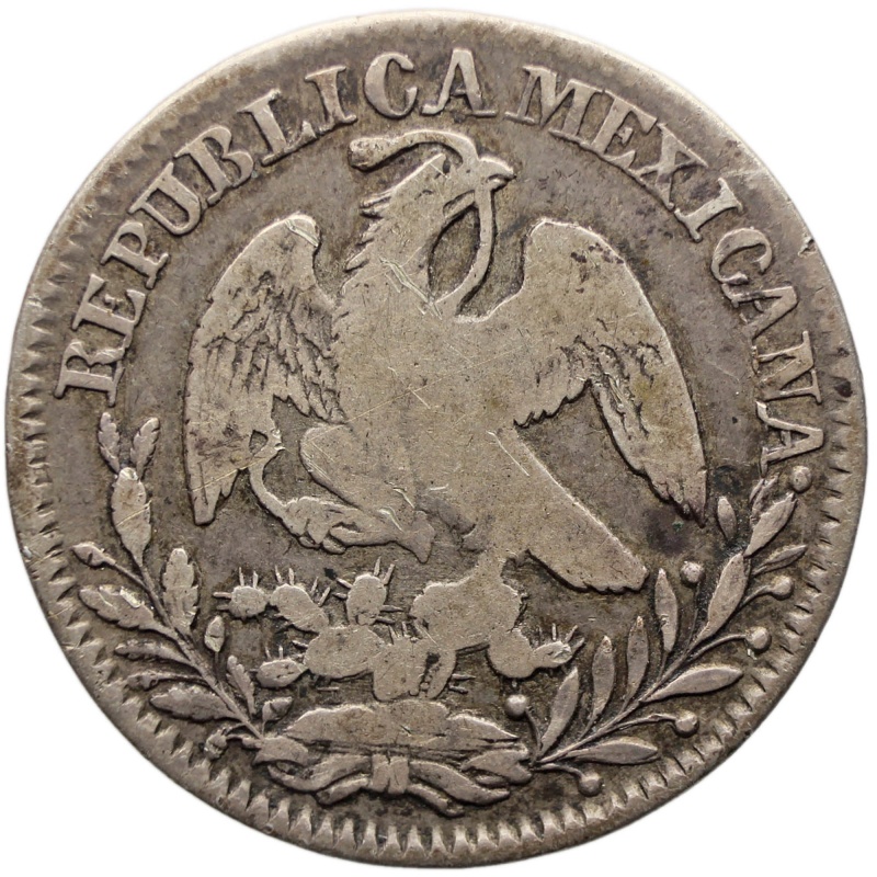 1830 Zs OV 2 Reales Mexico Coin Silver Mint Zacatecas City