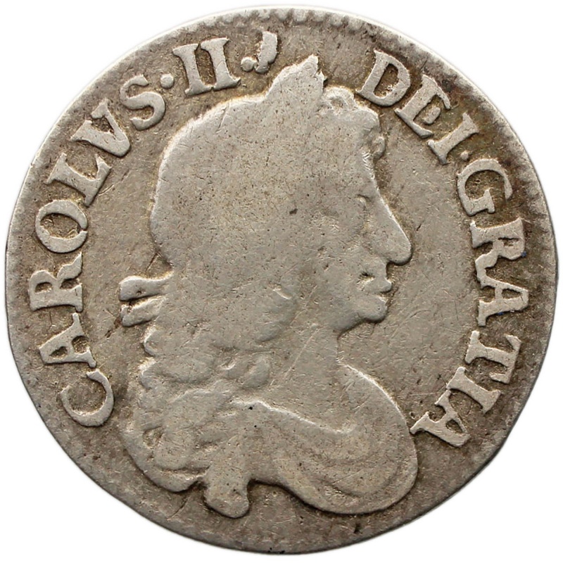 1684/3 Three Pence Charles II Coin UK Silver Maundy Coinage Over date on 3