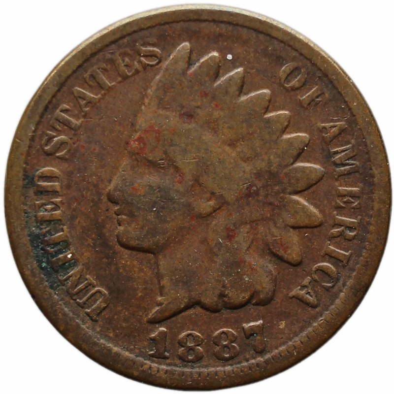 1887 One Cent US Coin Indian Head