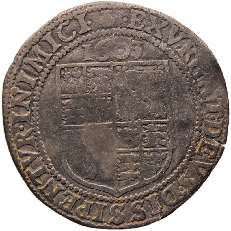 1603 Sixpence James I Coin England Silver 1st issue 1st bust Thistle Mintmark House of Stuart
