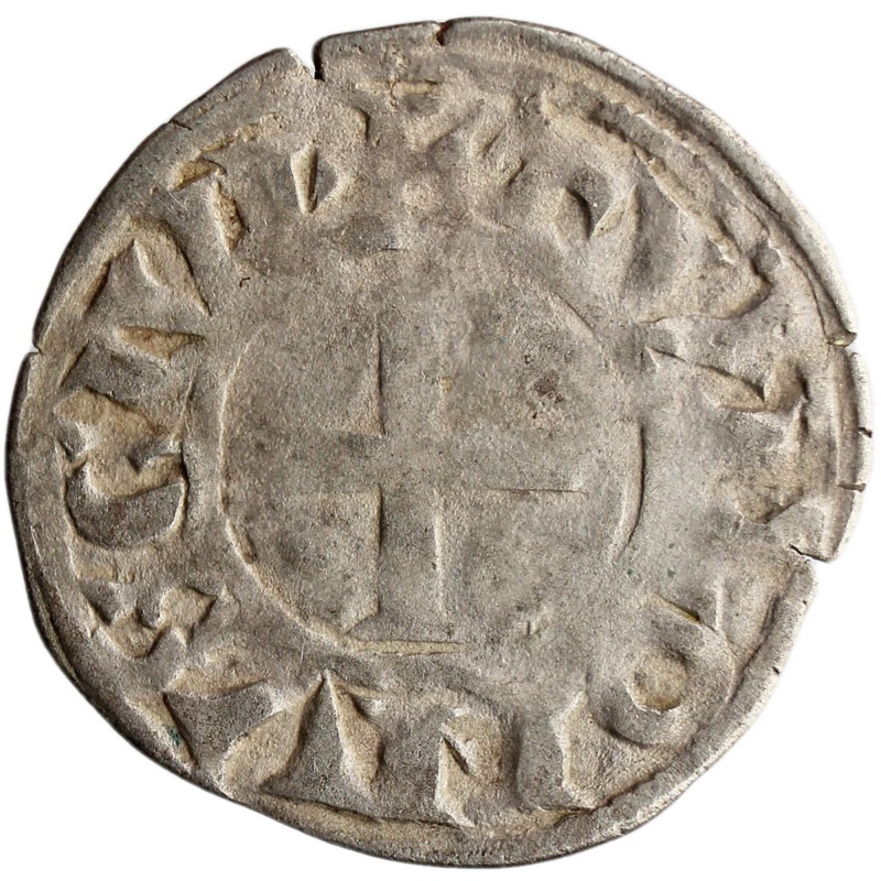 1150-1200 Denier Touraine Abbey Saint-Martin de Tours Silver France Coin