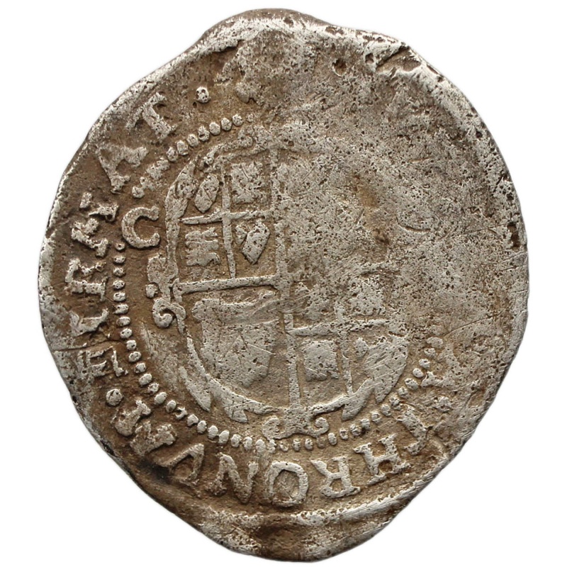 1632 - 1648 Half Groat Charles I of England Coin Silver