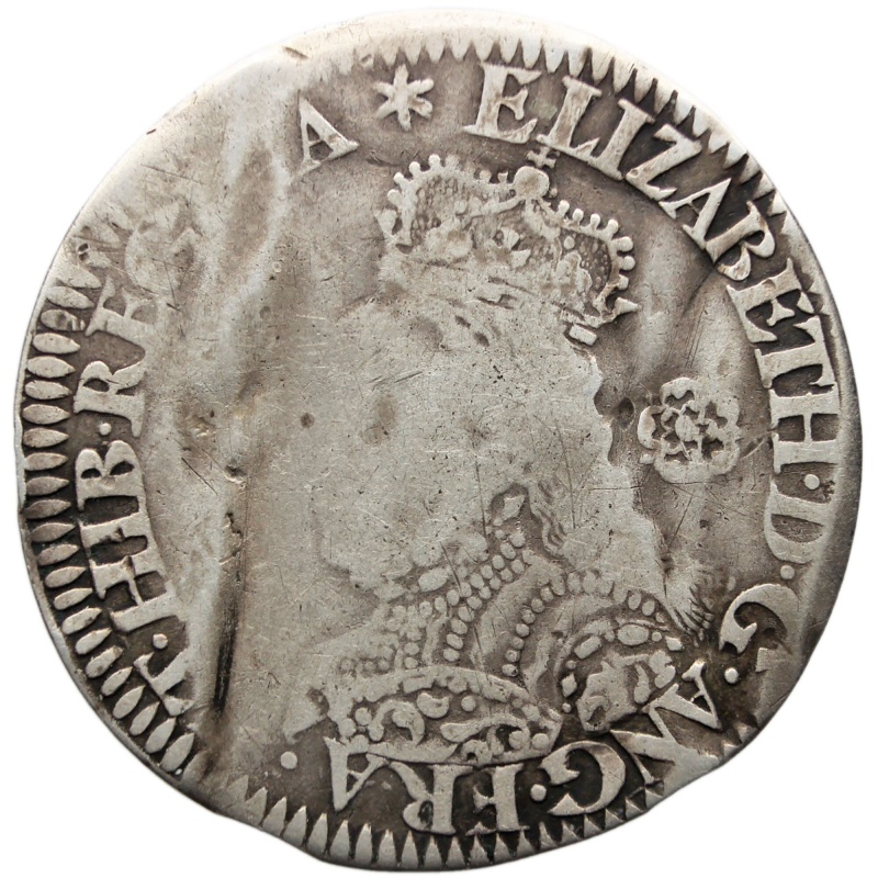 1562 Sixpence Elizabeth I England Coin Milled Issue Silver Small Rose Star Mint