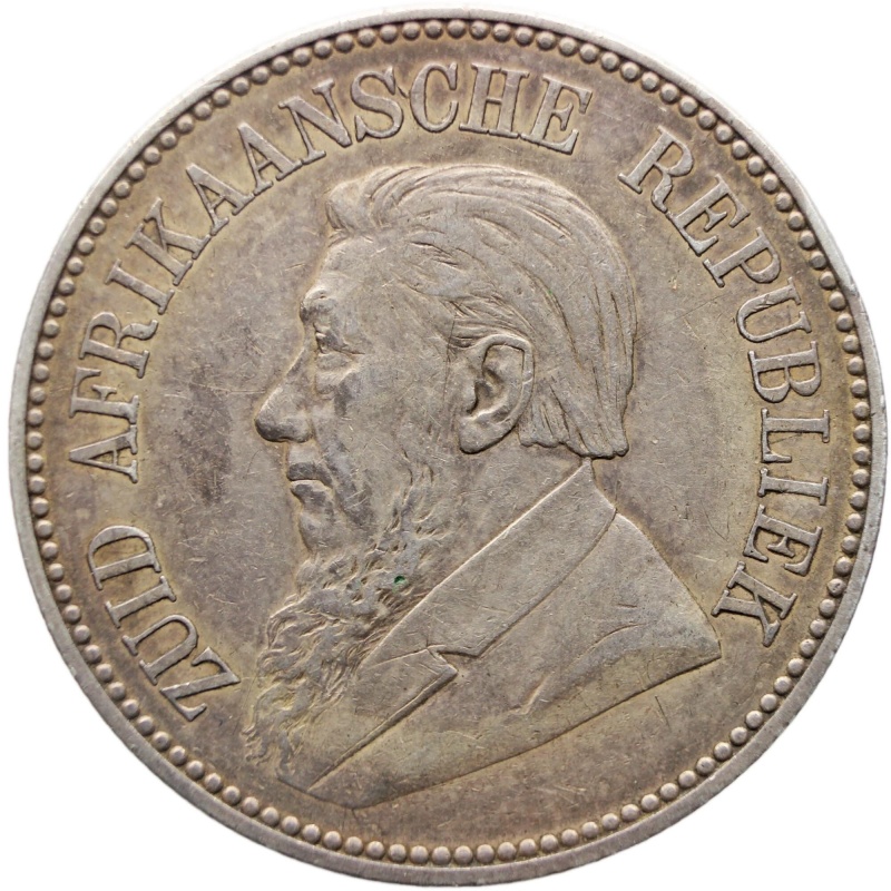 1896 Half Crown South Africa Coin Paul Kruger Silver