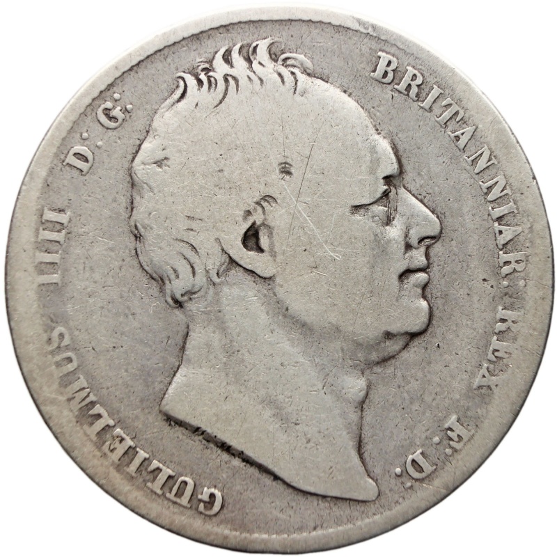 1837 Half Crown William IV Coin UK Silver