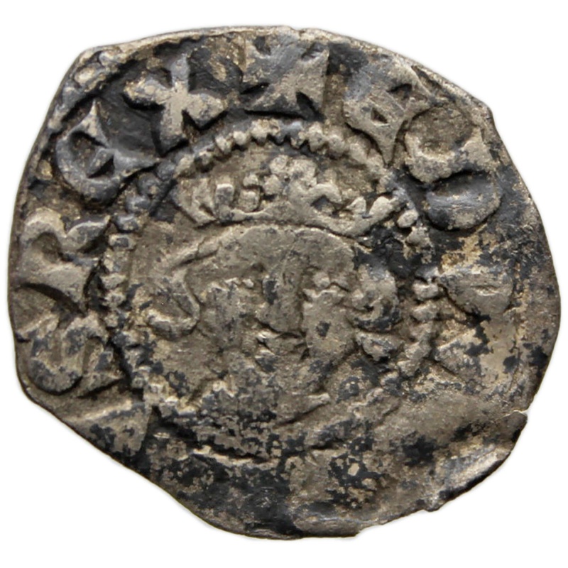 1344-1351 England Coin Edward III 1 Farthing Silver 3rd coinage London Mint