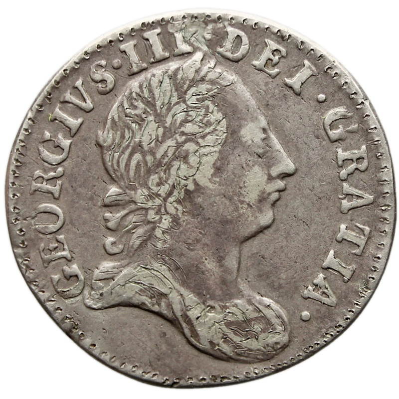 1762 3 Pence Maundy George III Coin UK Silver