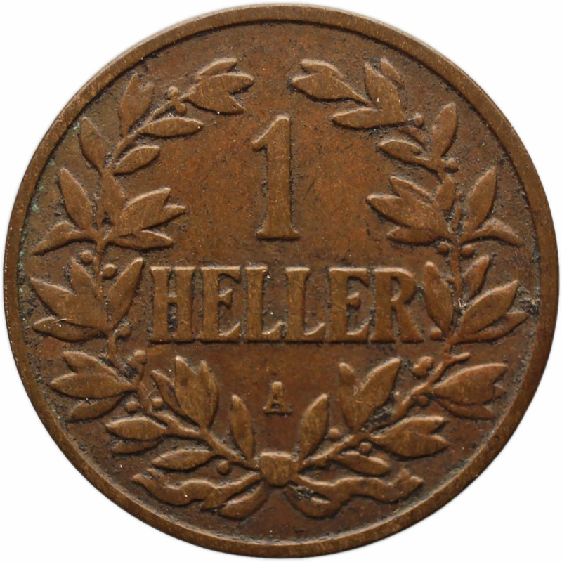 1905 A 1 Heller German East Africa Wilhelm II Coin Berlin Mint