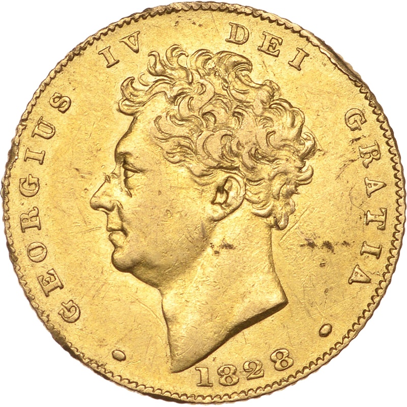 1828 Half Sovereign George IV Gold Coin