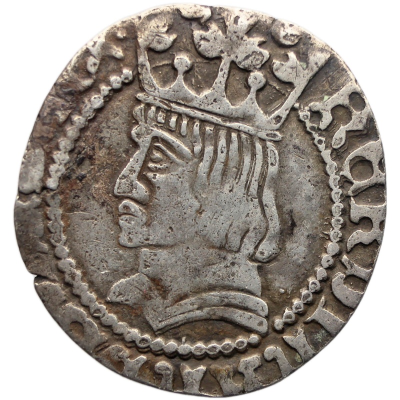 1479 - 1516 Croat (Real) Catalonia Coin Spain Silver Fernando II Barcelona Mint