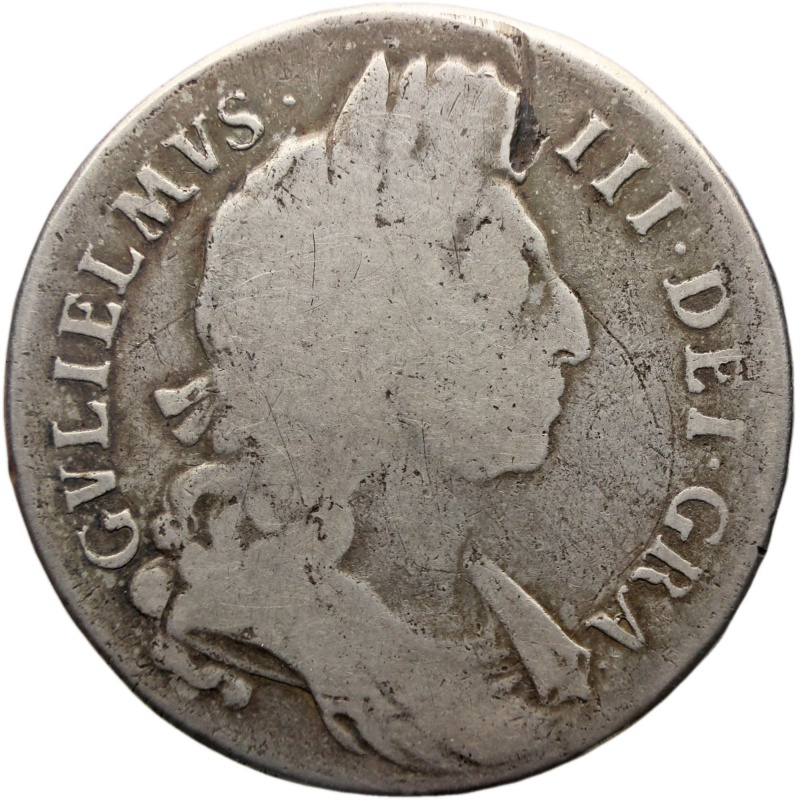 1696 Half Crown William III Coin UK Silver
