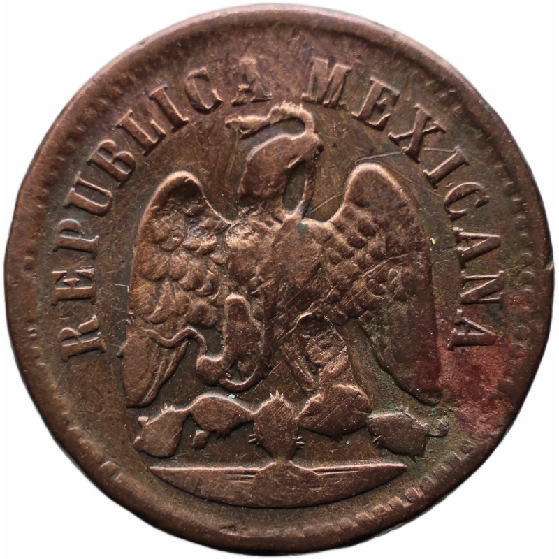 1890 Mo 1 Centavo Mexico Coin