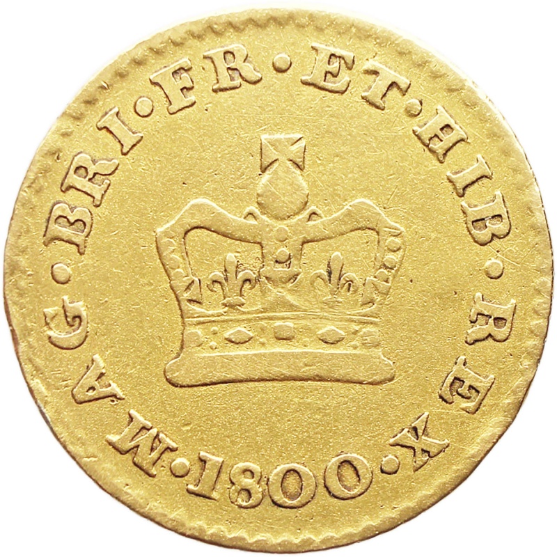 1800 1/3 Guinea George III Coin Gold UK