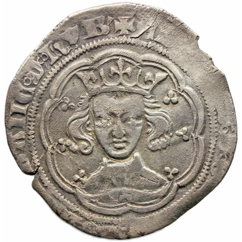 1351-1361 England Coin Edward III Groat Silver London Pre Treaty Period series E Cross 2