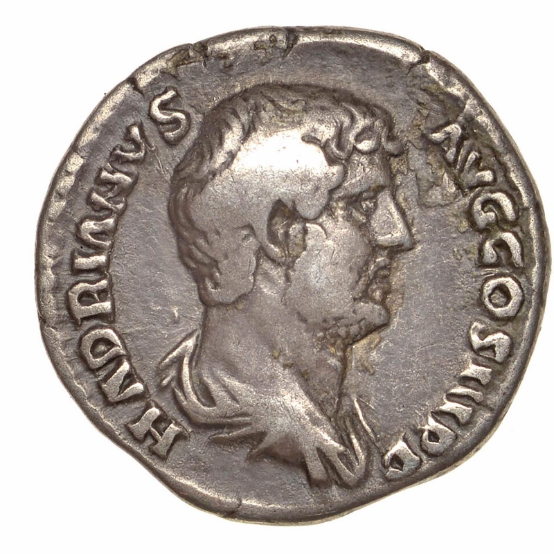 130-133 AD Roman Empire Coin Hadrian Denarius Silver ALEXANDRIA