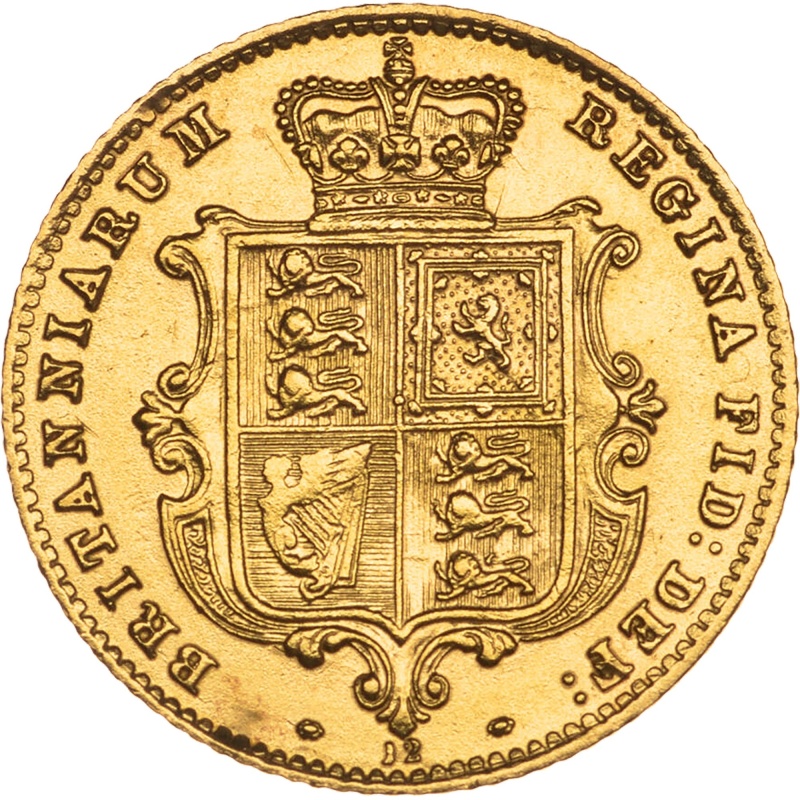 1869 Half Sovereign Victoria Gold Coin Die 12 1st portrait
