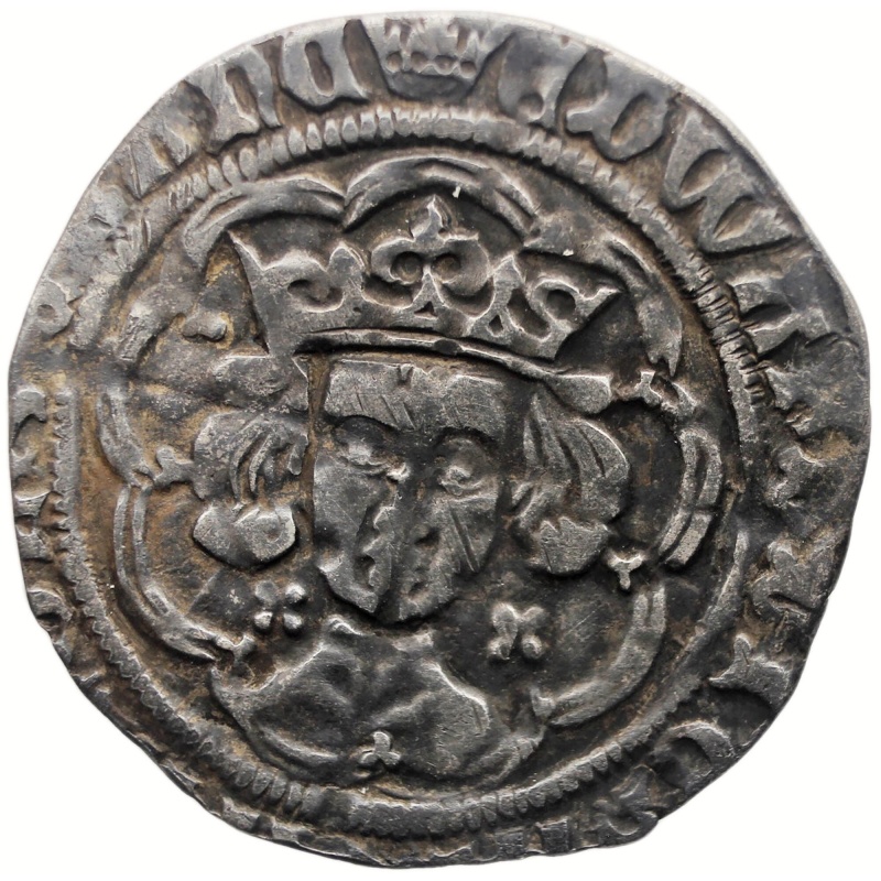 1466-1467 Edward IV Groat Coin England Silver London Mint Crown Mintmark