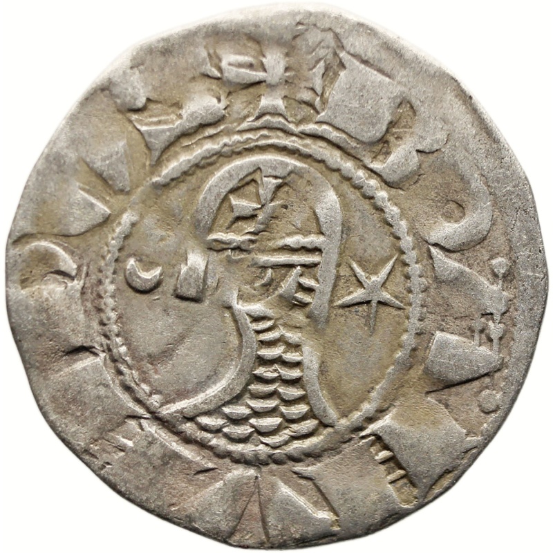 1163-1201 Denier Bohemond III of Antioch Coin Crusader and Christian State Silver