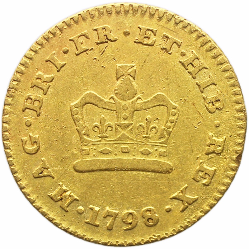 1798 Third Guinea George III Coin Gold United Kingdom