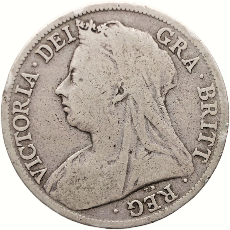 1898 Half Crown Victoria Coin Silver United Kingdom