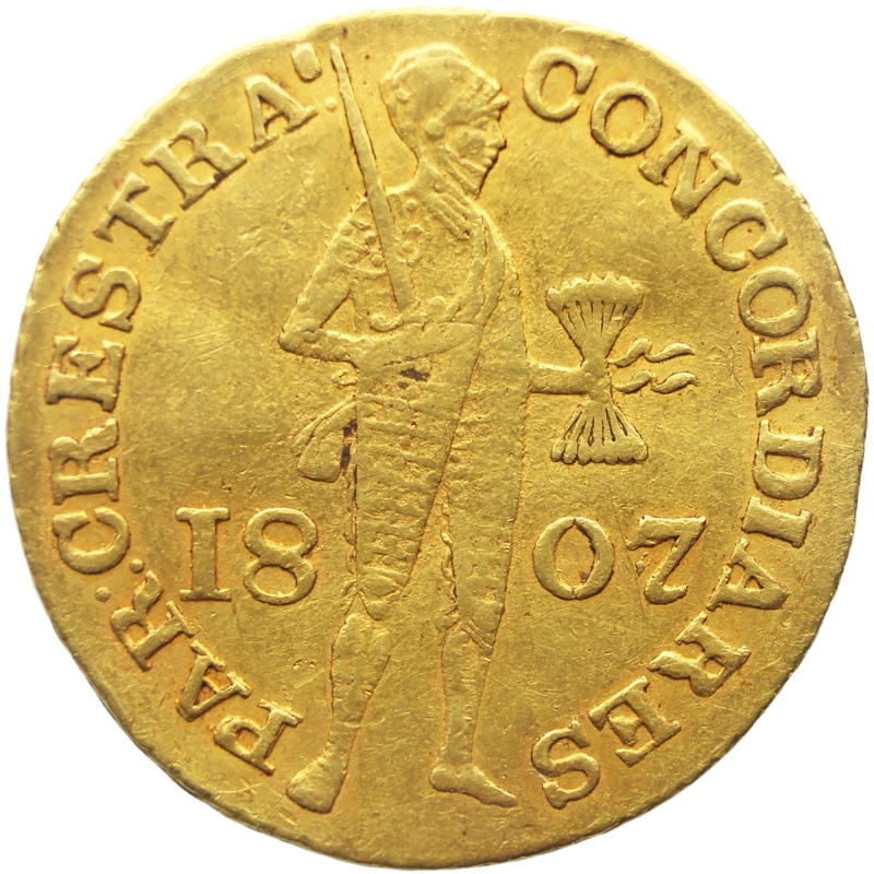 1807 Ducat Netherlands Gold Coin Louis Napoleon Curved 7