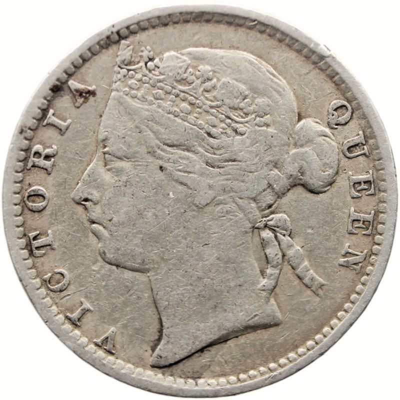 1894 10 Cents British Honduras Coin Queen Victoria Silver