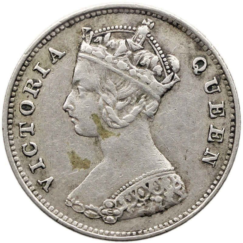 1899 10 Cents Hong Kong Coin Victoria Silver