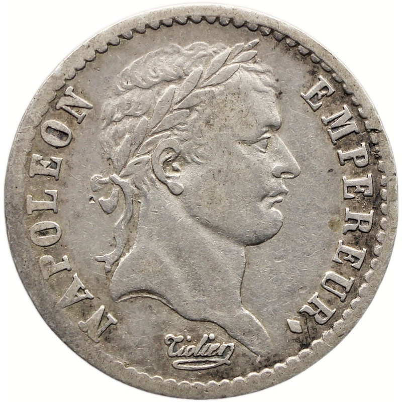 1809 A Half Franc France Coin Napoleon Bonaparte Silver Paris Mint