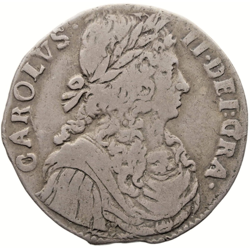 1671 1 Merk Scotland Coin Charles II Silver