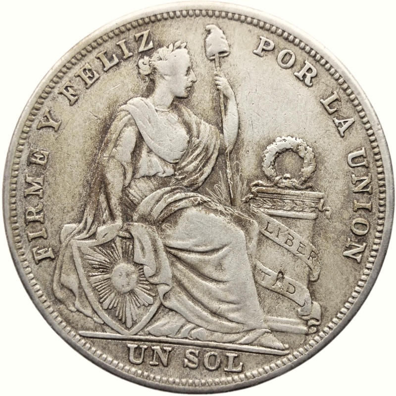 1925 One Sol Peru Coin Silver